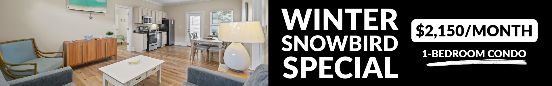 Escape the cold with our Winter Snowbird Special!